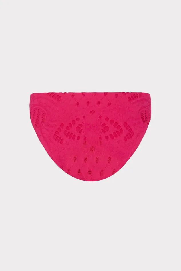 Milly Margot Lace Eyelet Bikini Bottom Pink Women Bikinis Milly Margot Lace Eyelet Bikini Bottom Pink Women Bikinis