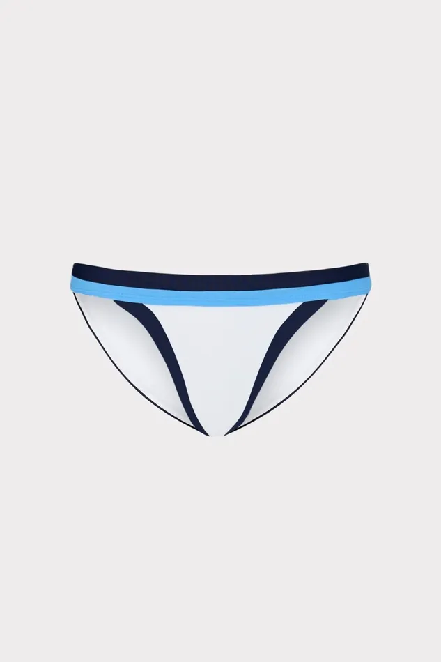 Milly Positano Color Block Bikini Bottom Navy Multi Women Bikinis
