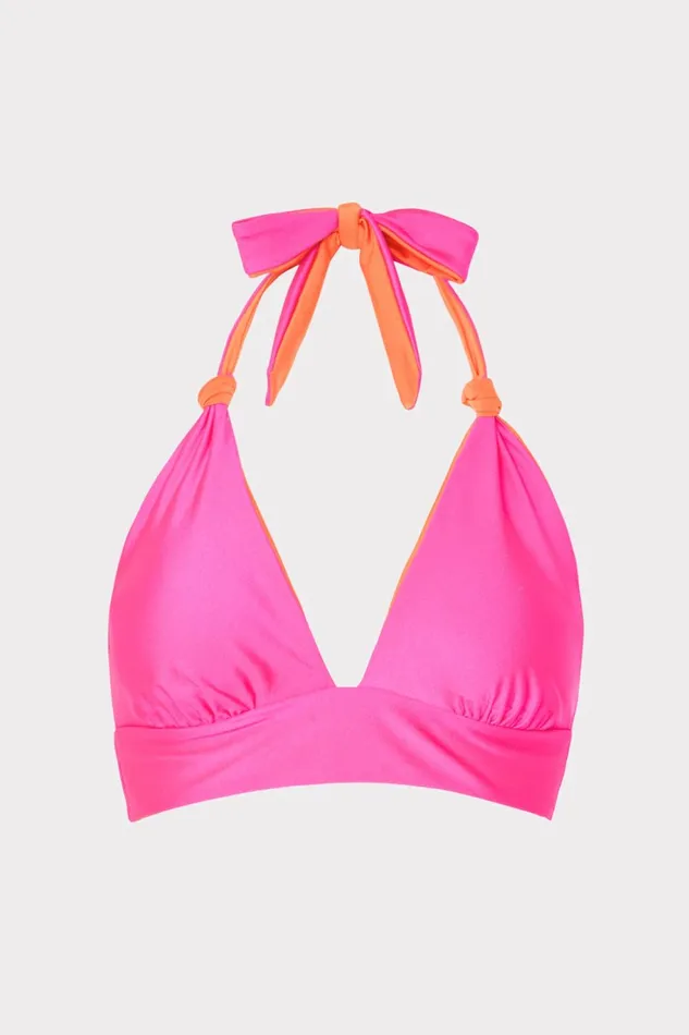 Milly Scala Reversible Bikini Top Pinkorange Women Bikinis