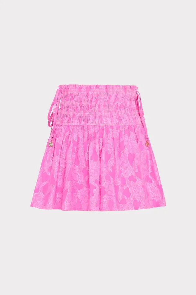 Milly Wendy Lurex Jacquard Shorts Pink Women CoverUps