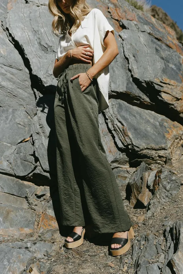 Mindy Pants In Olive Olive Women Bohme Pants