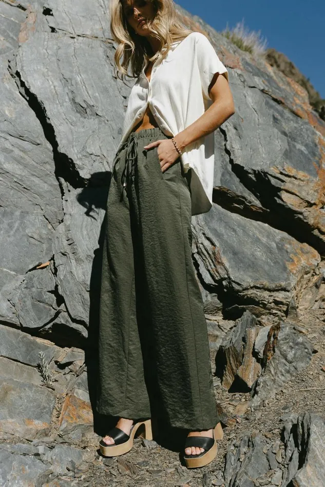 Mindy Pants In Olive Olive Women Bohme Pants