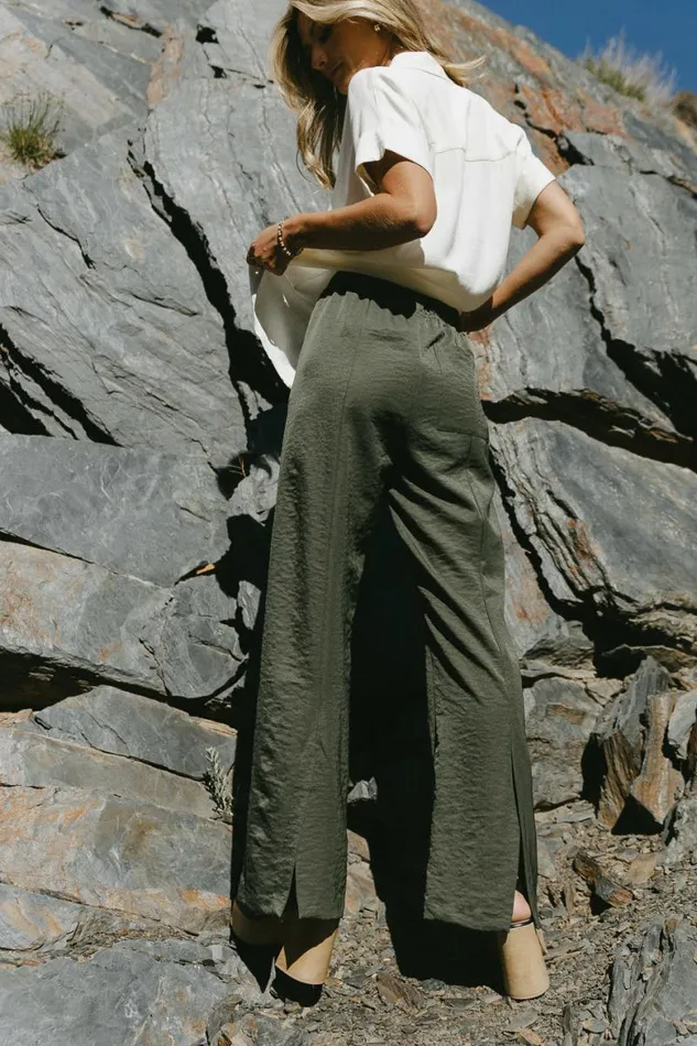 Mindy Pants In Olive Olive Women Bohme Pants