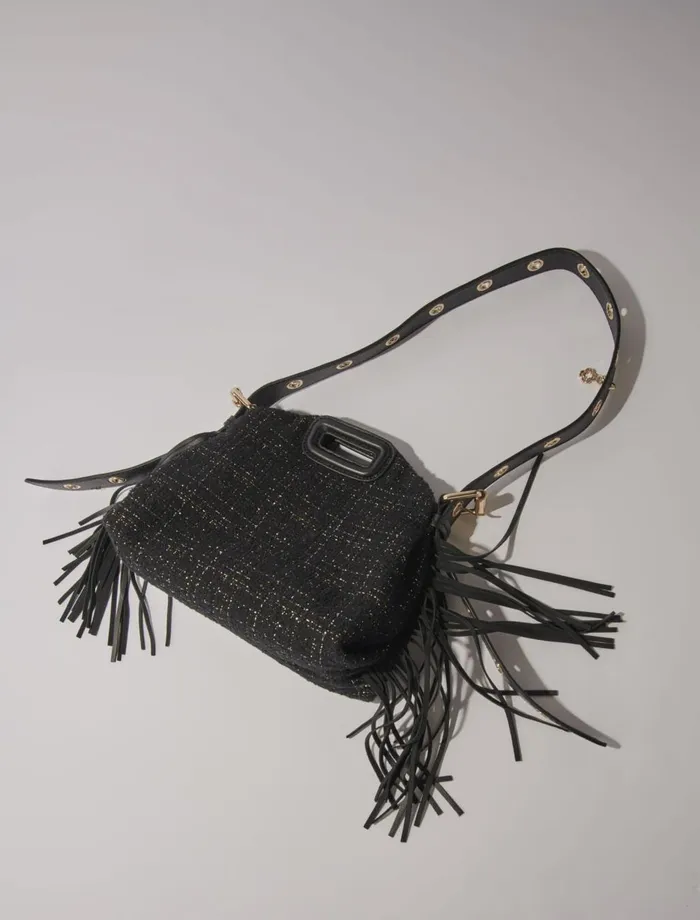 Mini Bags Women Maje Tweed Miss M Mini Bag Black