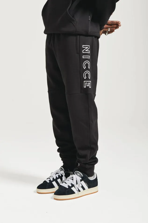 NICCE Bottoms Mens NICCE Mercury Outline Joggers Black