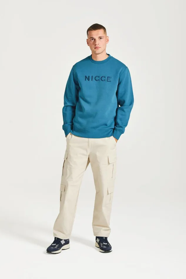 NICCE Hoodies and Sweatshirts Mens NICCE Mercury Sweatshirt Teal