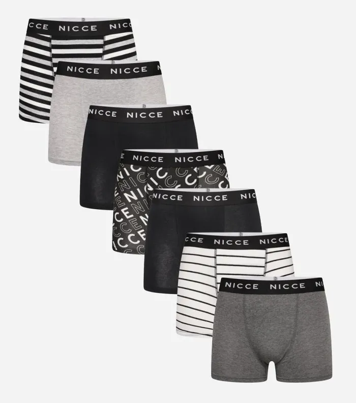 NICCE Underwear Mens NICCE 7 Pack Boxers Becker Multi