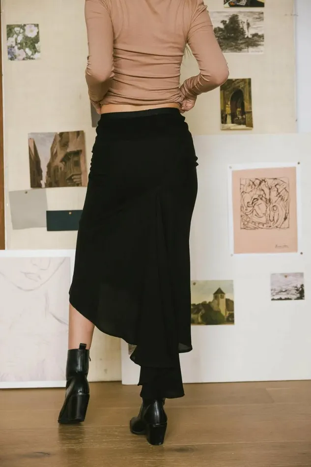 Nora Asymmetrical Skirt Black Women Bohme Skirts
