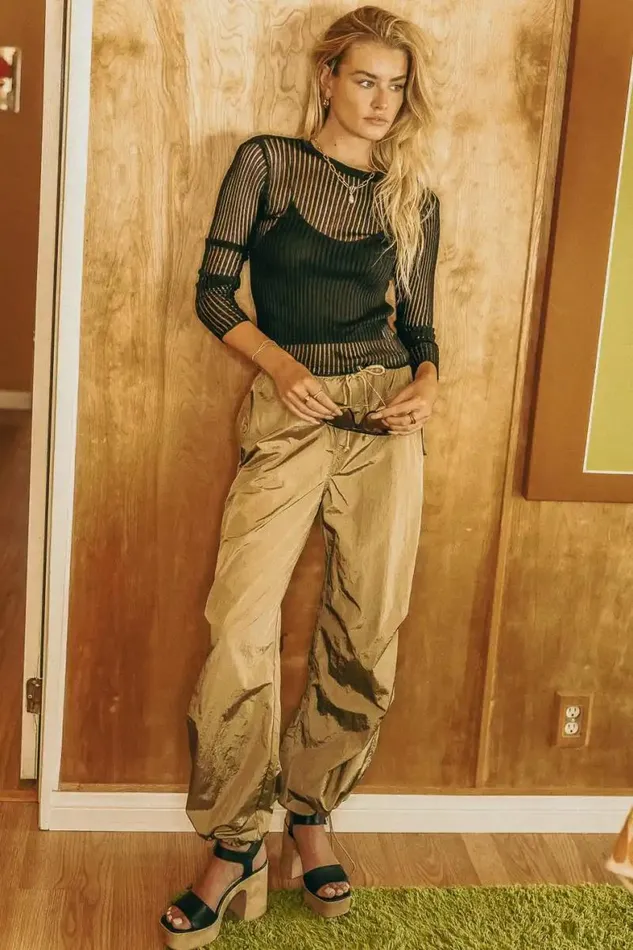 Novalee Parachute Pants In Tan 8211 FINAL SALE Tan Women Bohme Pants