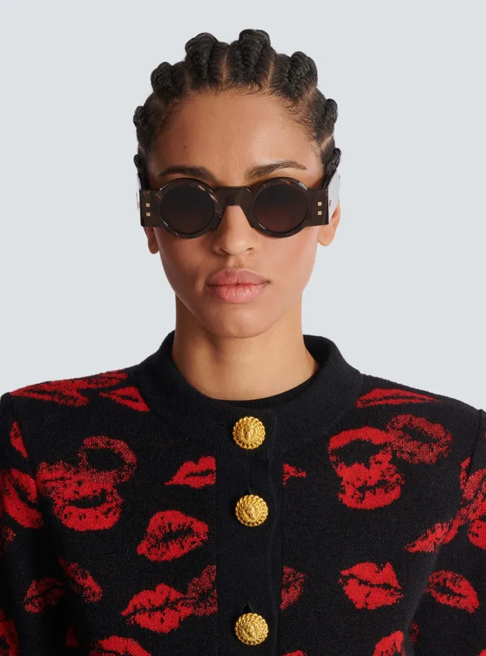 Olivier Sunglasses Brown WomenMen Balmain Eyewear