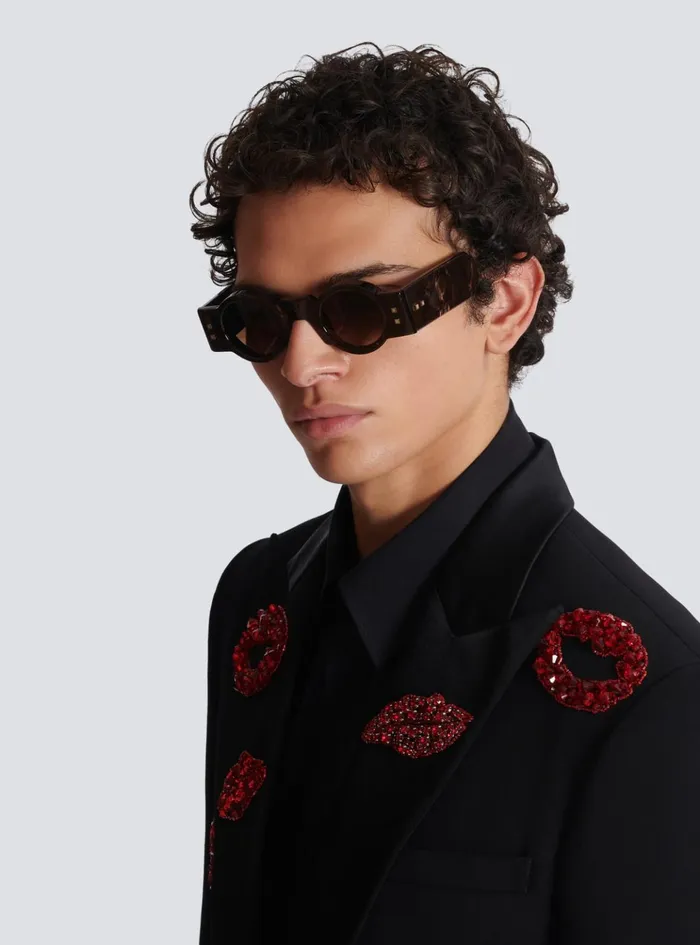 Olivier Sunglasses Brown WomenMen Balmain Eyewear