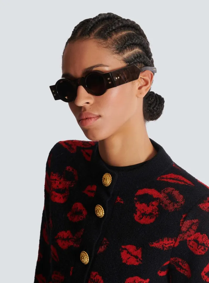 Olivier Sunglasses Brown WomenMen Balmain Eyewear