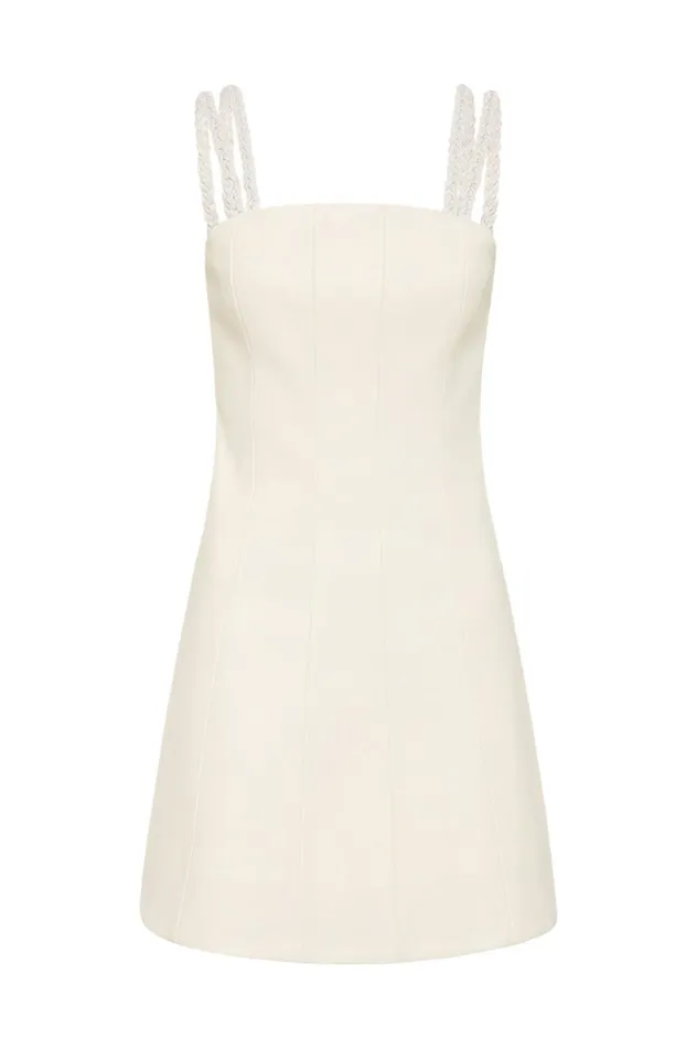 Osa Braided Mini Dress Ivory Women Aje Mini Dresses