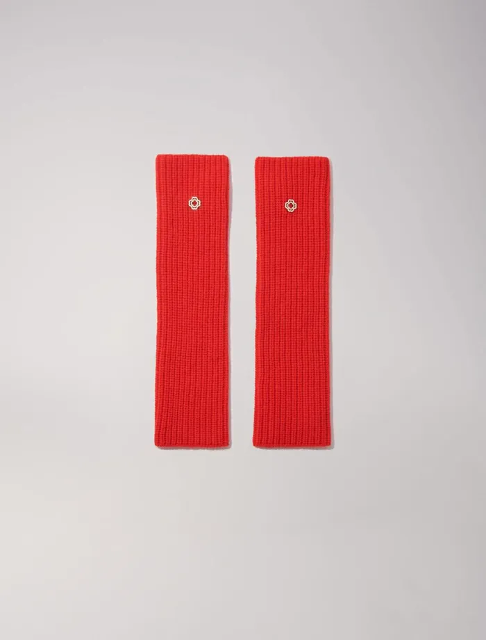 Other Accessories Women Maje Wool And Cashmere Mittens Red