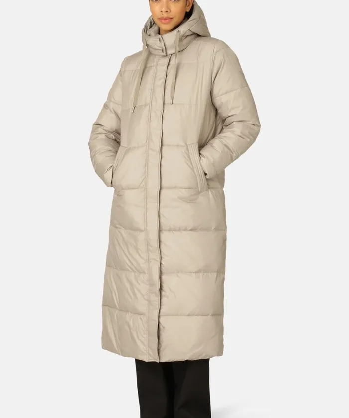 Padded Long Coat 8211 Cobblestone Outerwear Ilse Jacobsen All Jackets And Coats
