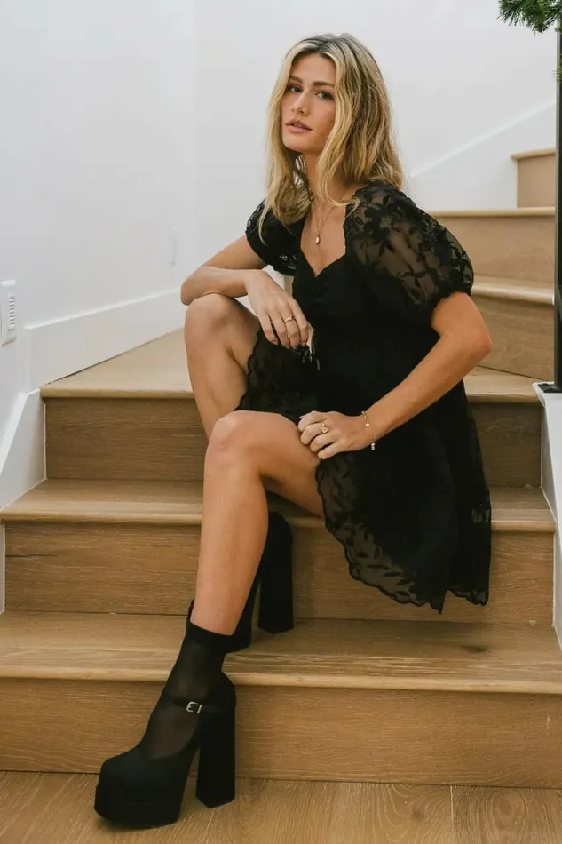Paige Babydoll Dress In Black Black Women Bohme Dresses