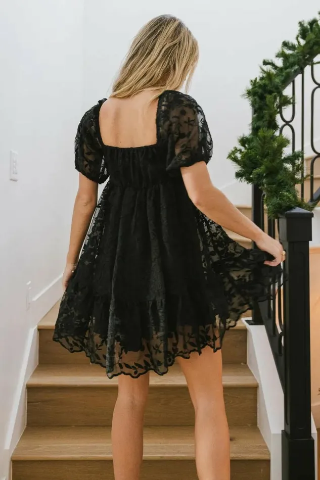 Paige Babydoll Dress In Black Black Women Bohme Dresses
