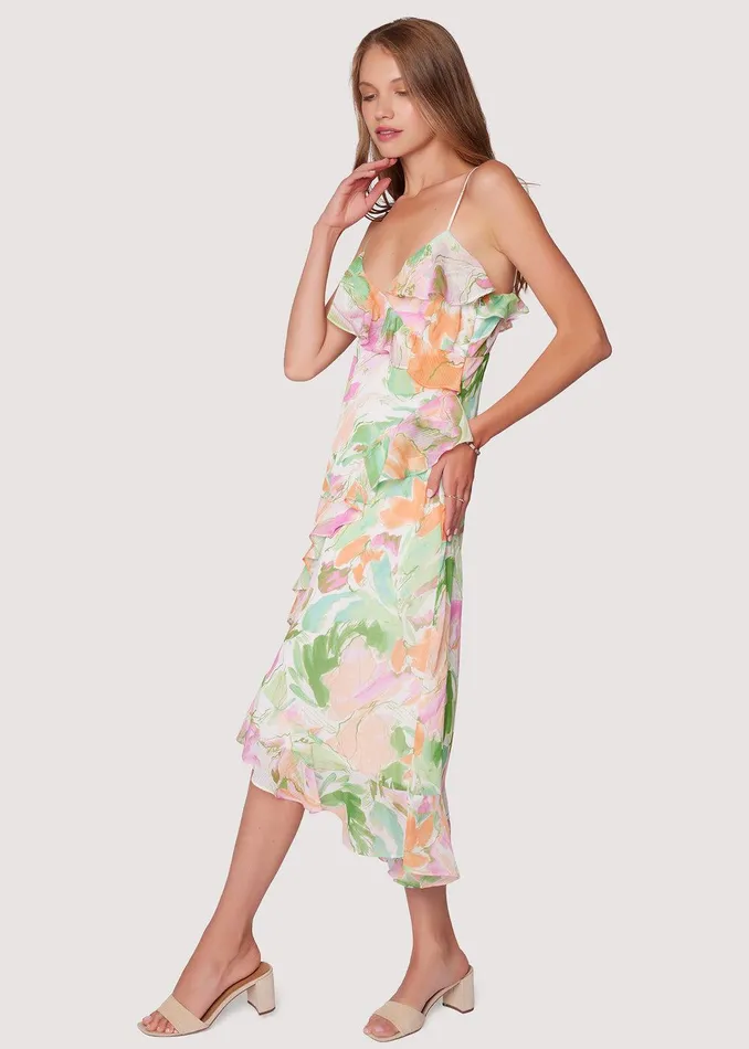Painterly Love Maxi Dress Multicolor Women Lost Wander Dresses