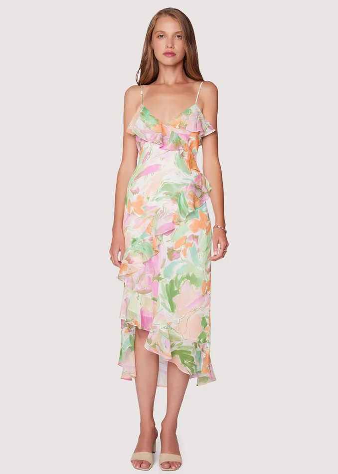 Painterly Love Maxi Dress Multicolor Women Lost Wander Dresses