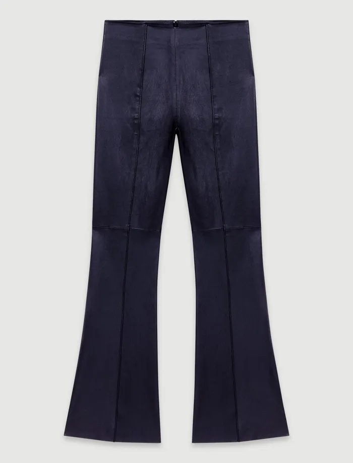 Pants and Jeans Women Maje Leather Trousers Black