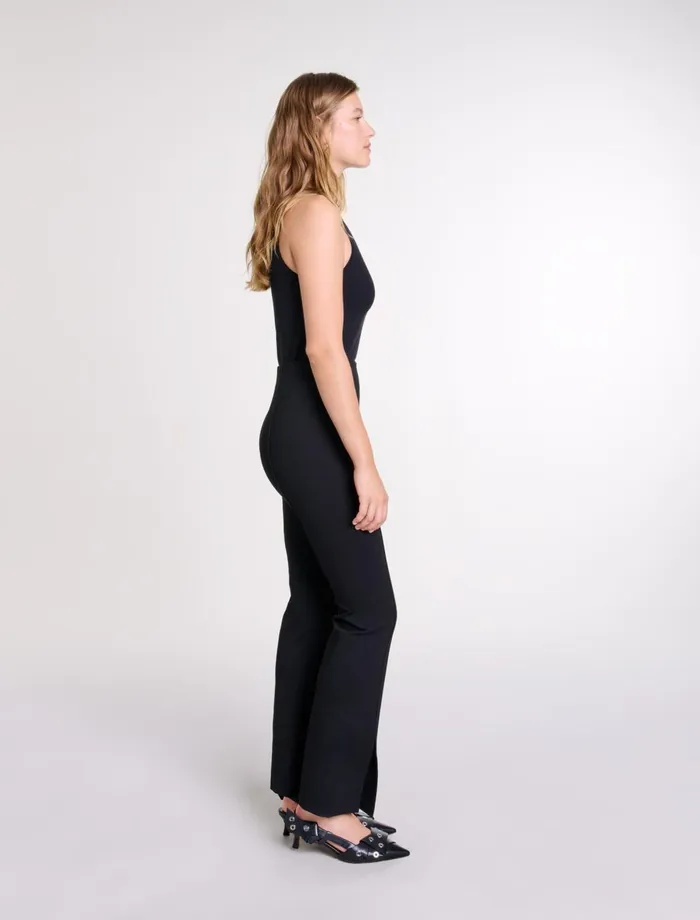 Pants and Jeans Women Maje Slit Trousers Black