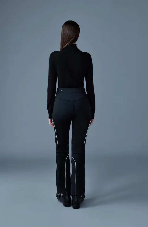 Pants Women Mackage MAIKA Techno Fleece Ski Pants With Articulated Knees And Smocked Detail Black Pants Women Mackage MAIKA Techno Fleece Ski Pants With Articulated Knees And Smocked Detail Black