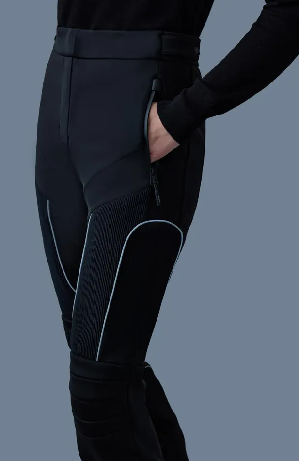 Pants Women Mackage MAIKA Techno Fleece Ski Pants With Articulated Knees And Smocked Detail Black Pants Women Mackage MAIKA Techno Fleece Ski Pants With Articulated Knees And Smocked Detail Black