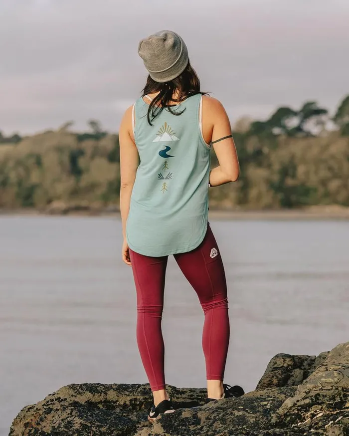 Passenger Clothing Breezy Recycled Active Vest Porcelain Women Activewear