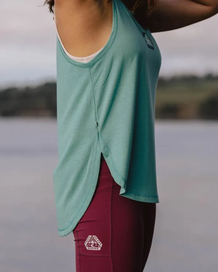 Passenger Clothing Breezy Recycled Active Vest Porcelain Women Activewear