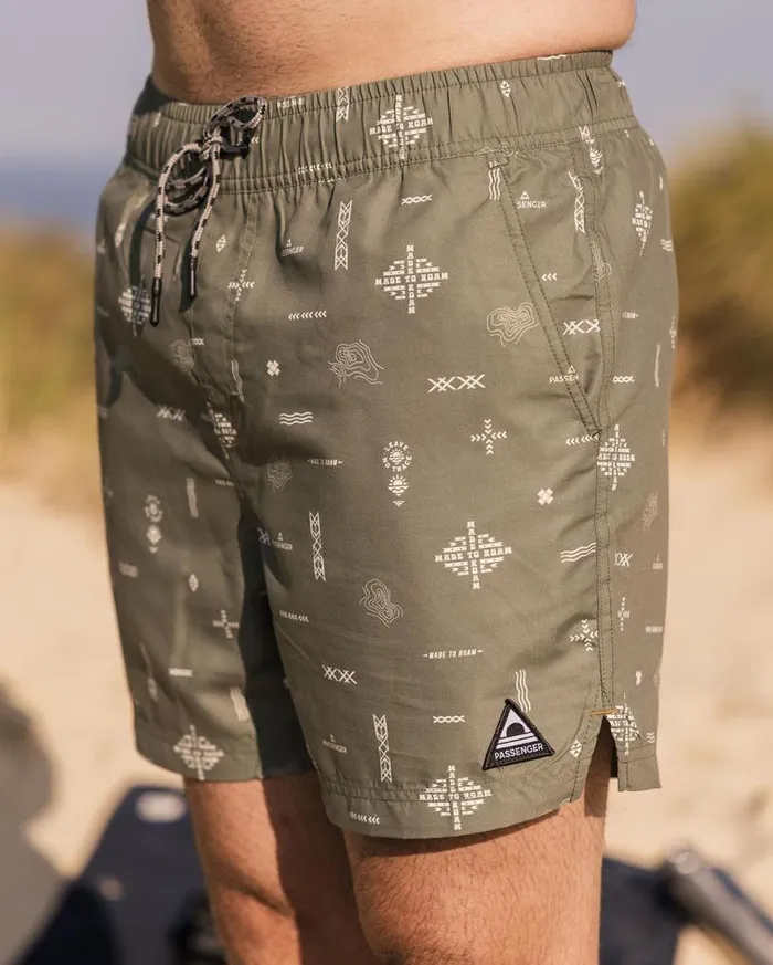 Passenger Clothing Cali Recycled Swim Short Olive Made To Roam Men Shorts