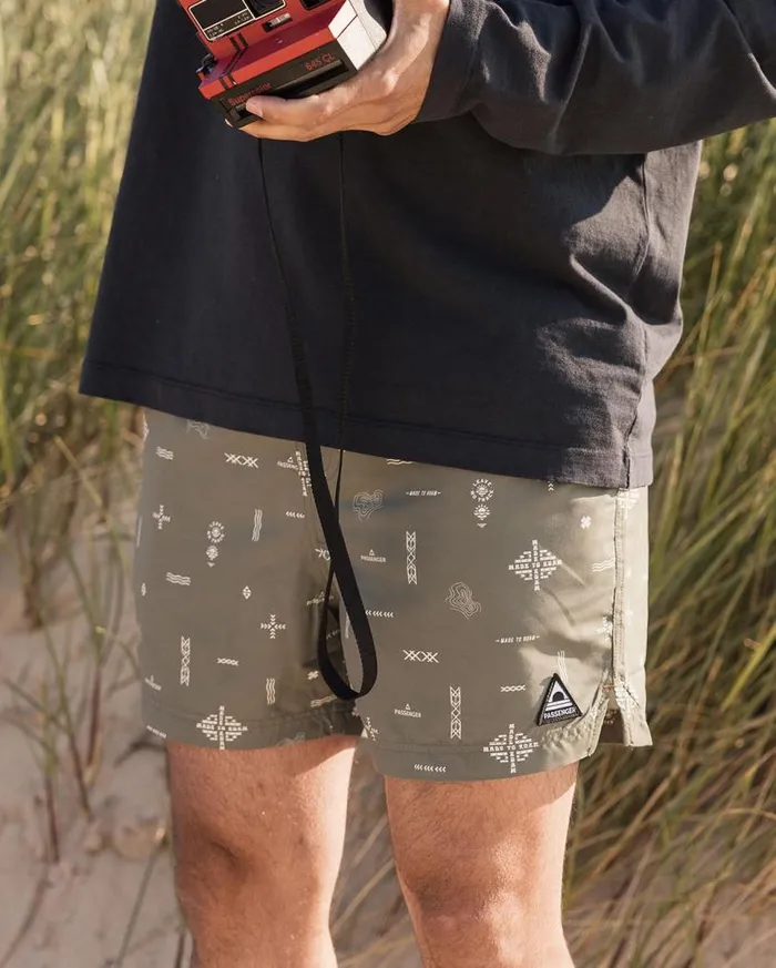 Passenger Clothing Cali Recycled Swim Short Olive Made To Roam Men Shorts