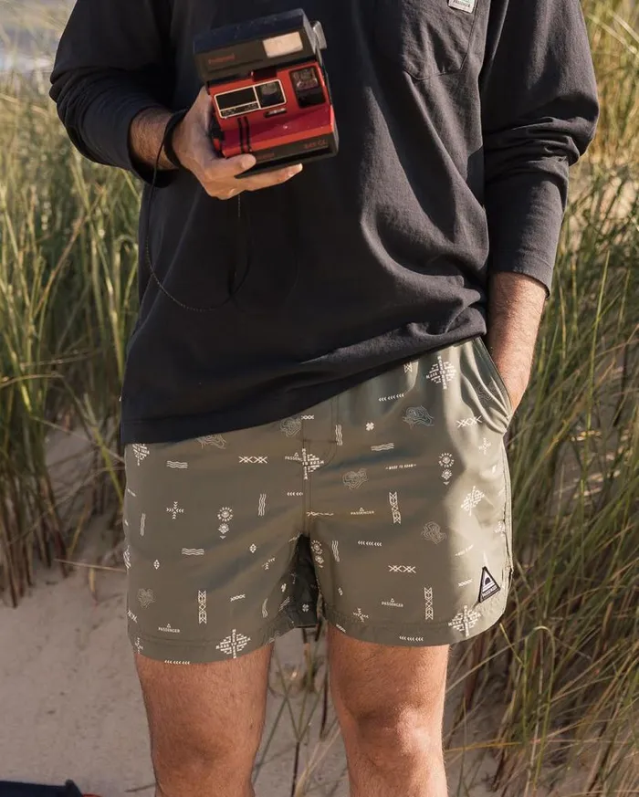 Passenger Clothing Cali Recycled Swim Short Olive Made To Roam Men Shorts