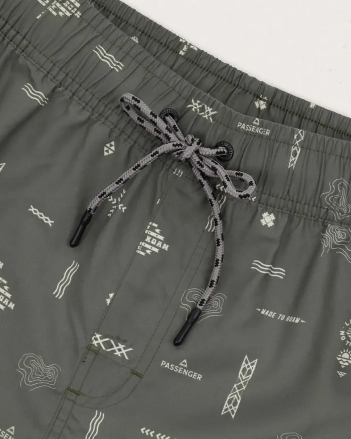 Passenger Clothing Cali Recycled Swim Short Olive Made To Roam Men Shorts