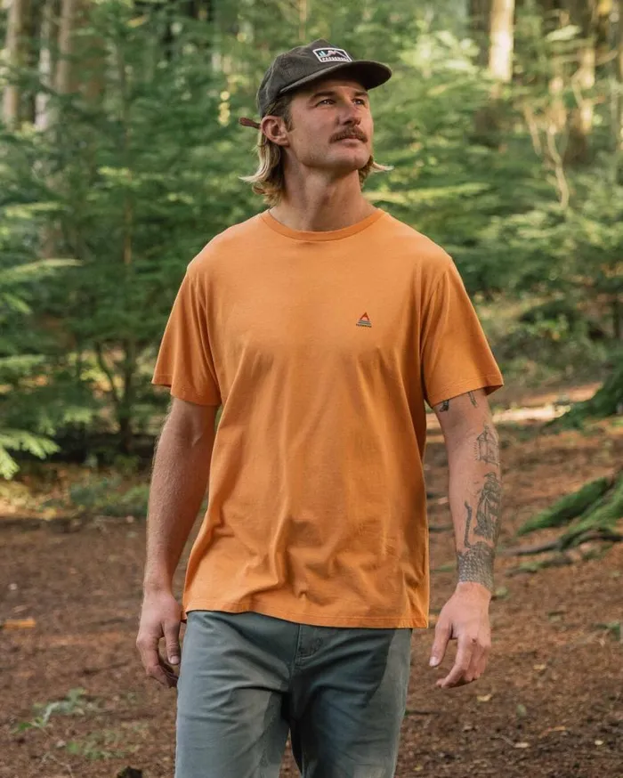Passenger Clothing Classic Logo Recycled Cotton TShirt Tangerine Men TShirts and Vests