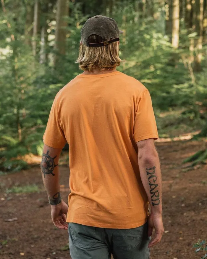 Passenger Clothing Classic Logo Recycled Cotton TShirt Tangerine Men TShirts and Vests