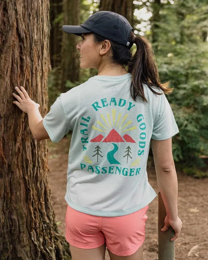 Passenger Clothing Exhale Active Recycled TShirt Mint Green Women Tops and TShirts