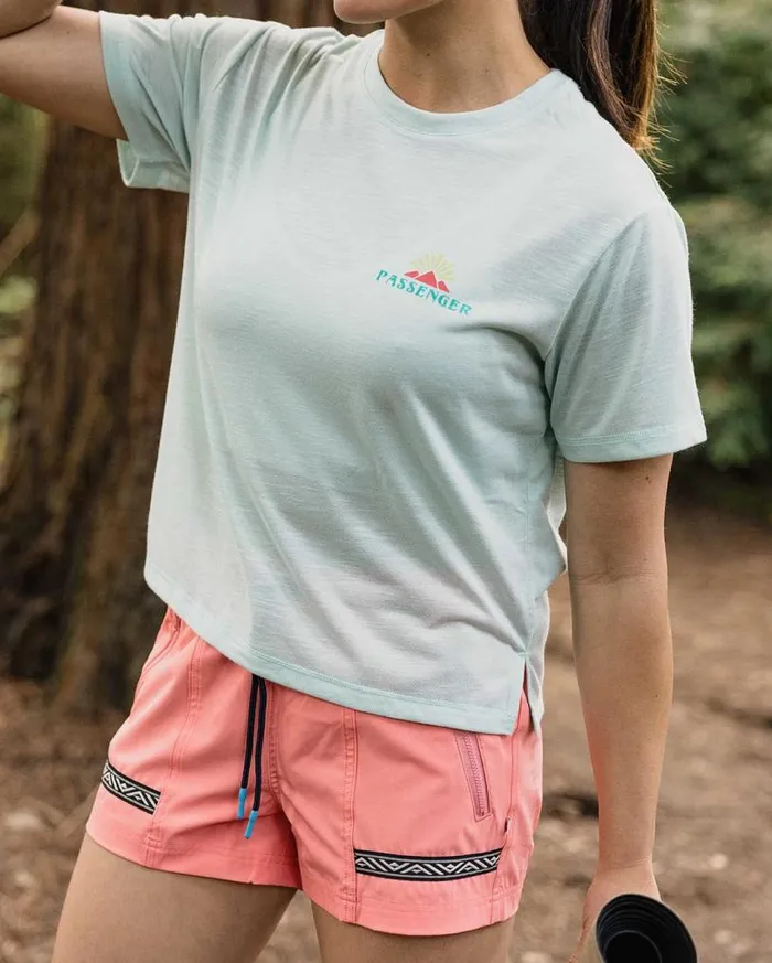 Passenger Clothing Exhale Active Recycled TShirt Mint Green Women Tops and TShirts
