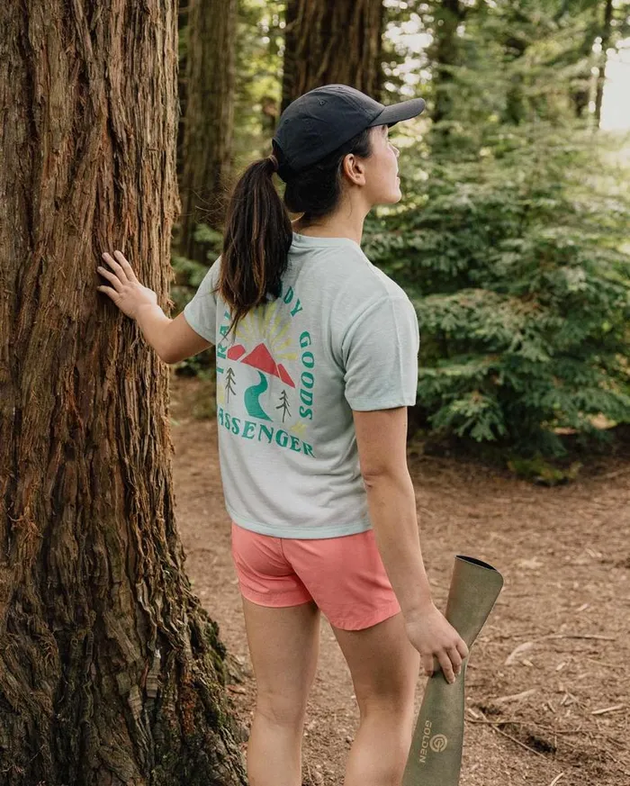 Passenger Clothing Exhale Active Recycled TShirt Mint Green Women Tops and TShirts