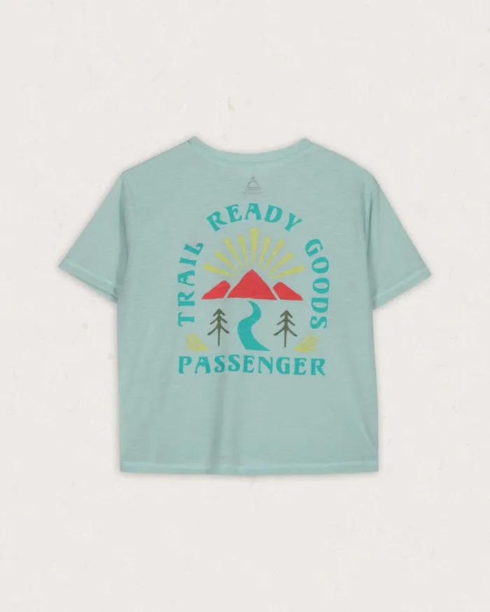 Passenger Clothing Exhale Active Recycled TShirt Mint Green Women Tops and TShirts