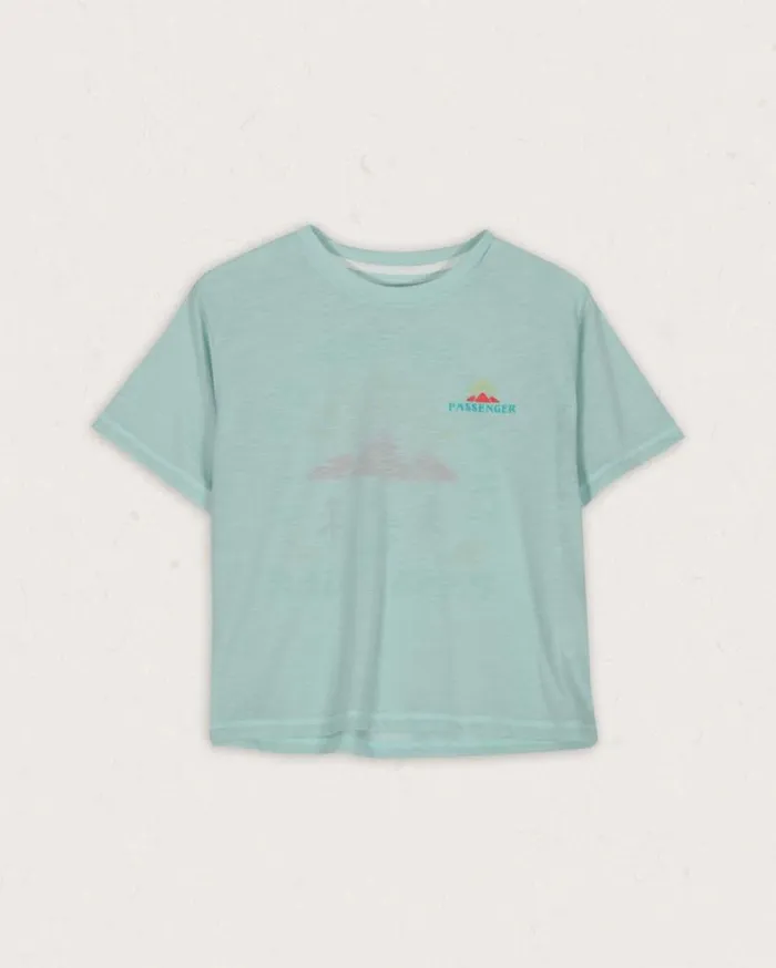 Passenger Clothing Exhale Active Recycled TShirt Mint Green Women Tops and TShirts