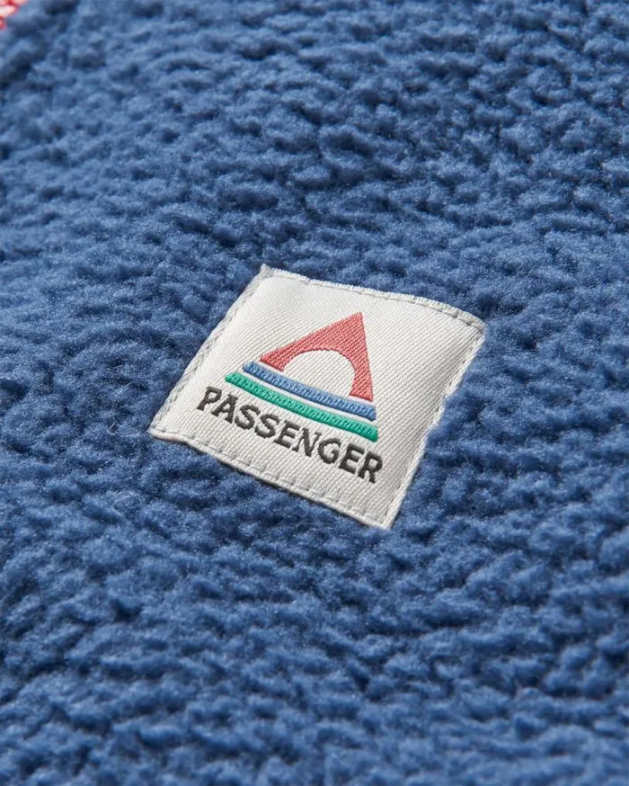 Passenger Clothing Fairbanks 20 Full Zip Recycled Sherpa Fleece Dark Denim Women Fleece