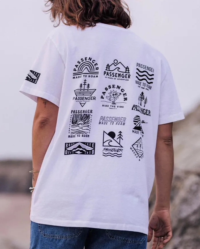 Passenger Clothing Float Oversized Recycled Cotton TShirt White Women Tops and TShirts
