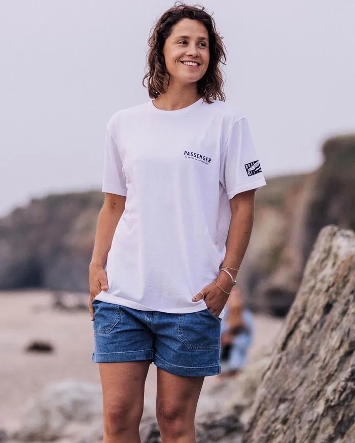 Passenger Clothing Float Oversized Recycled Cotton TShirt White Women Tops and TShirts