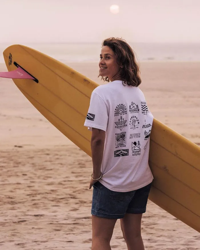 Passenger Clothing Float Oversized Recycled Cotton TShirt White Women Tops and TShirts