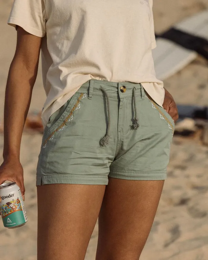Passenger Clothing Freedom Organic Cotton Short Pistachio Women Shorts
