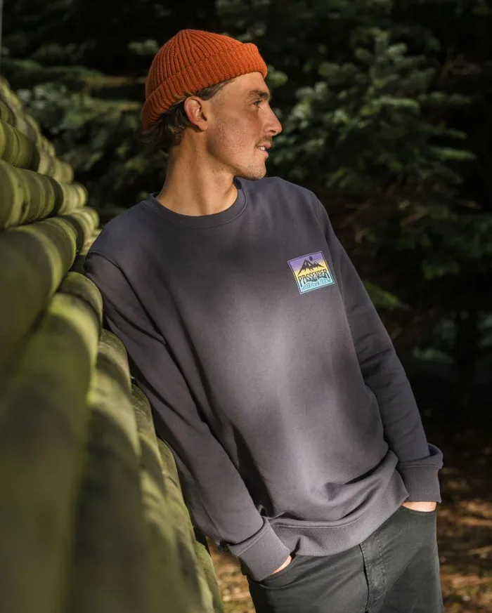 Passenger Clothing Grounded Organic Cotton Sweatshirt Charcoal Men Hoodies and Sweatshirts
