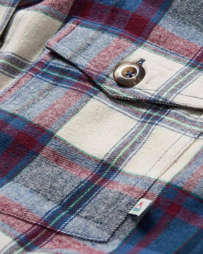 Passenger Clothing Harmony Organic Cotton Check Shirt Vintage White Women Shirts