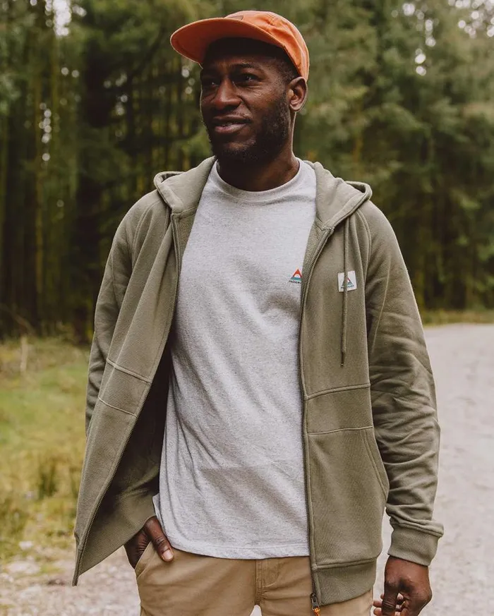 Passenger Clothing Heritage Full Zip Recycled Cotton Hoodie Dusty Olive Men Hoodies and Sweatshirts Passenger Clothing Heritage Full Zip Recycled Cotton Hoodie Dusty Olive Men Hoodies and Sweatshirts