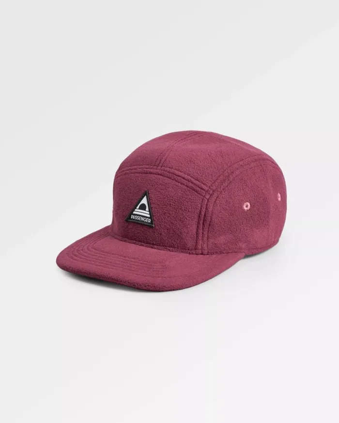 Passenger Clothing Pine Recycled Polar Fleece Cap Wine WomenMen Caps and Hats