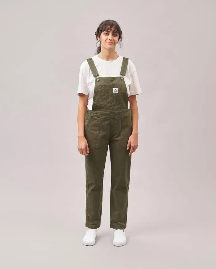 Passenger Clothing Roamist Organic Cotton Dungarees Khaki Women Dungarees and Trousers